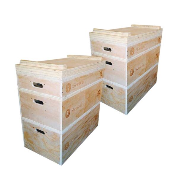 Juego de bloques de madera - Cajón Pliométrico - SVELTUS