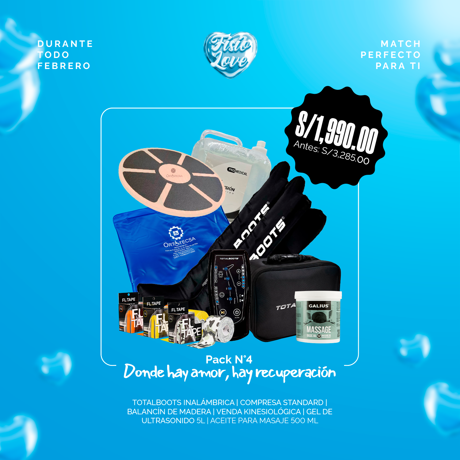 Donde hay amor, hay recuperación - FISIOLOVE Pack 4