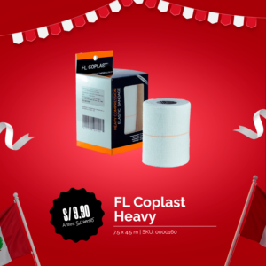 Venda Elástica Adhesiva 7,5 Cm X 4,5 M - Blanco (Heavy) FL COPLAST - Fiestas Patrias