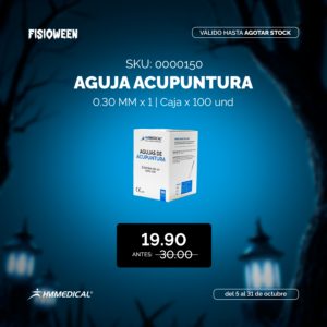 Aguja acupuntura (0.30mm x 1) - caja x 100 und - HM MEDICAL - FISIOWEEN