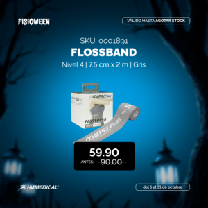 Flossband nivel 4 - 7.5cm x 2m - gris - SANCTBAND - FISIOWEEN