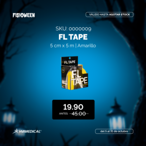 Venda kinesiológica 5cm x 5m - amarillo - FL TAPE - FISIOWEEN